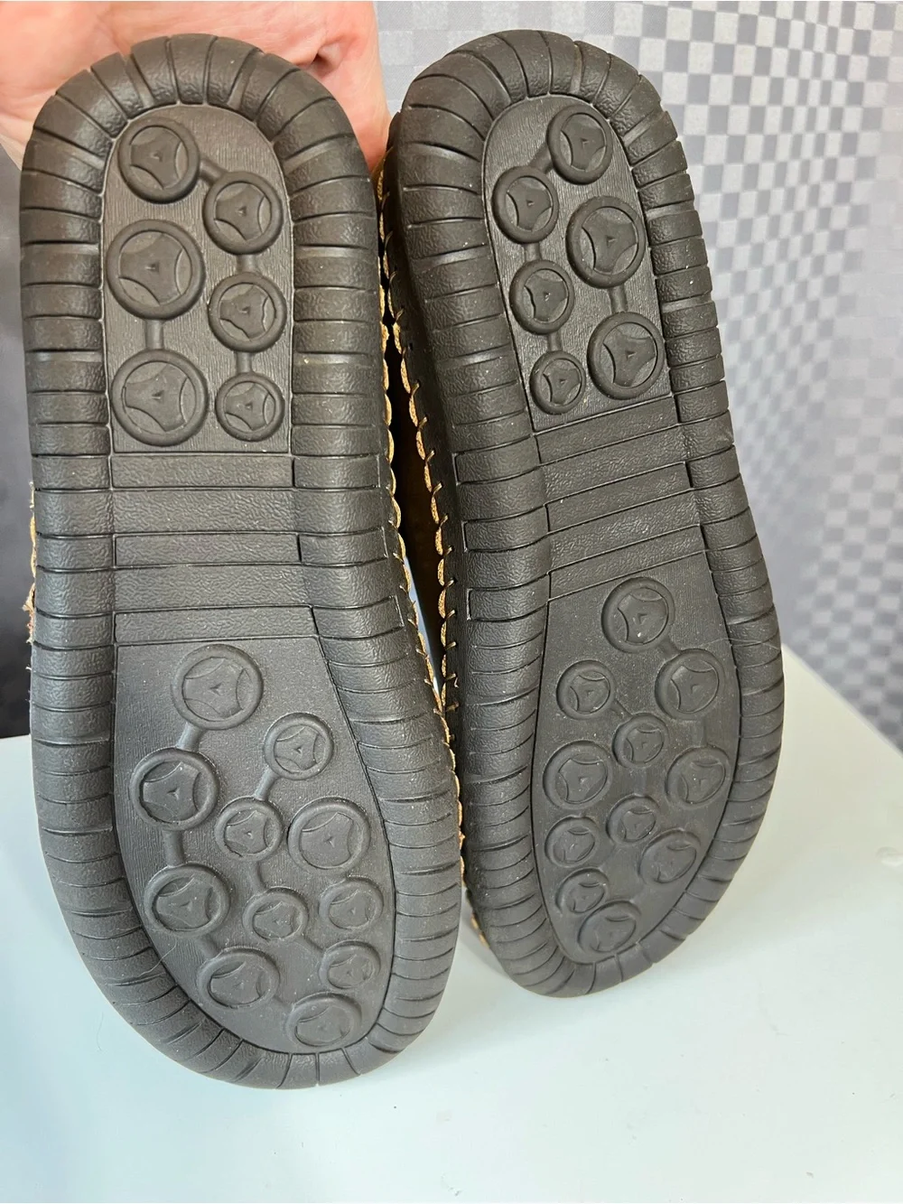 Faux Leather Driving Moccasin Loafer Travel Casual Shoes Men Size 4.5 NEW